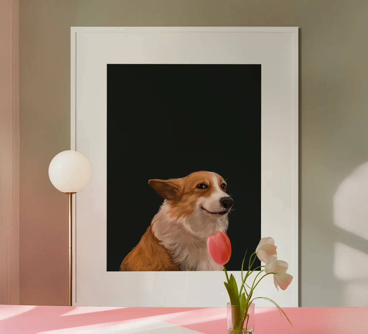 Sneaky Corgi poster da Laura Graves