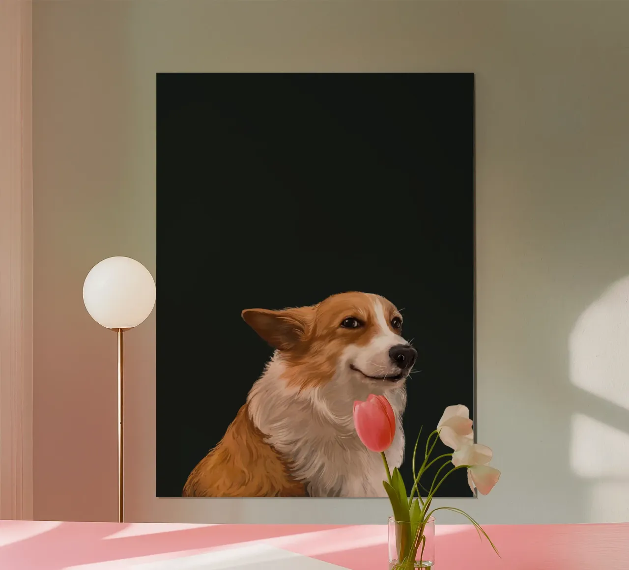 Sneaky Corgi carta hahnemühle da Laura Graves