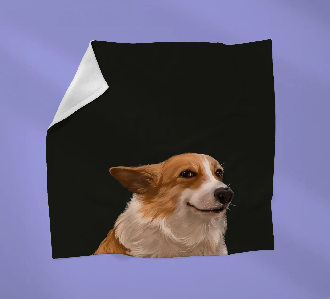 Sneaky Corgi fleecedeken van Laura Graves