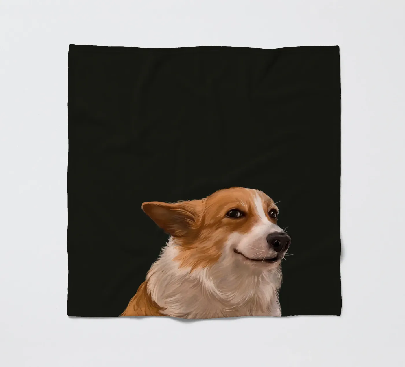 Sneaky Corgi fleecedeken van Laura Graves