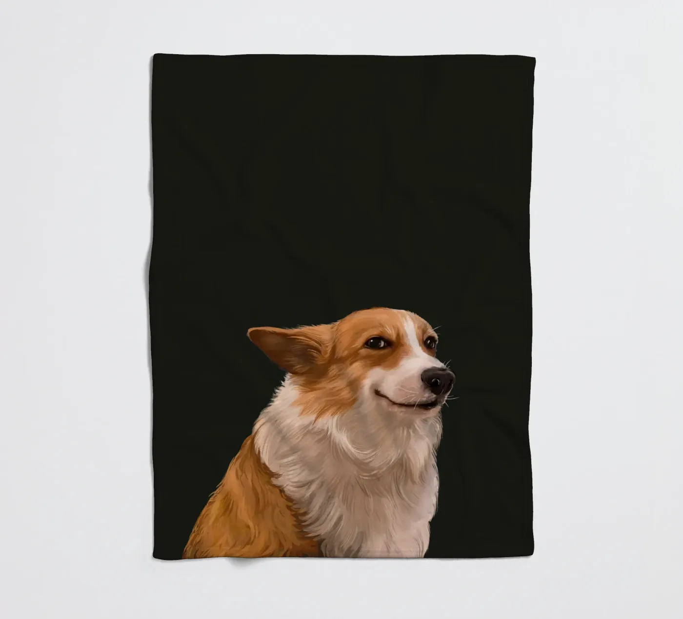 Sneaky Corgi fleecedeken van Laura Graves