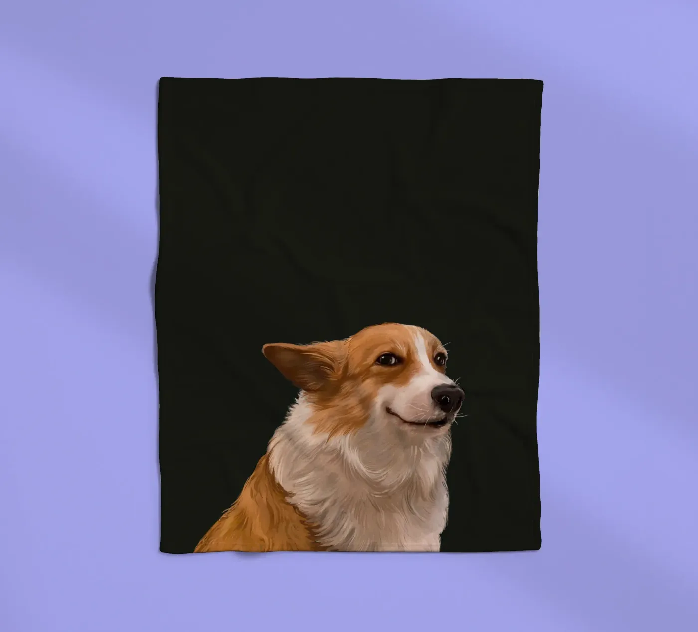 Sneaky Corgi fleecedeken van Laura Graves