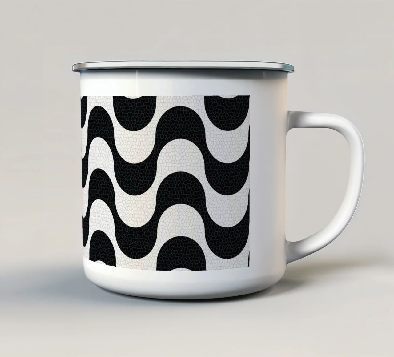 Rio Copacabana Beach Pattern tazza in smalto da apoloprints