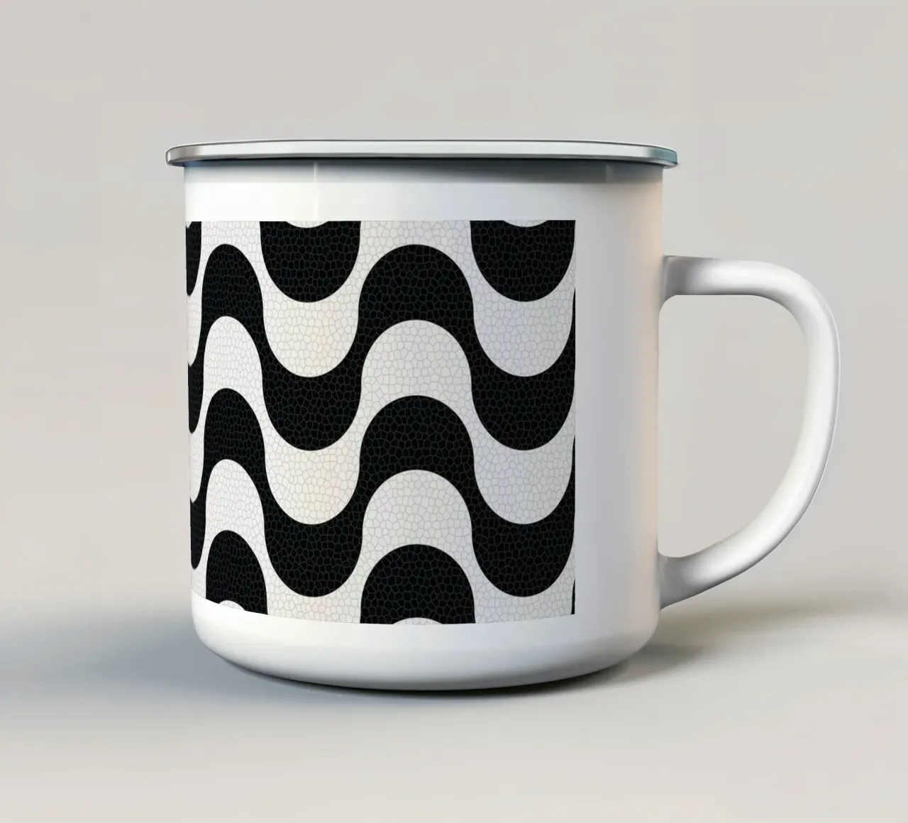 Rio Copacabana Beach Pattern enamel mug by apoloprints
