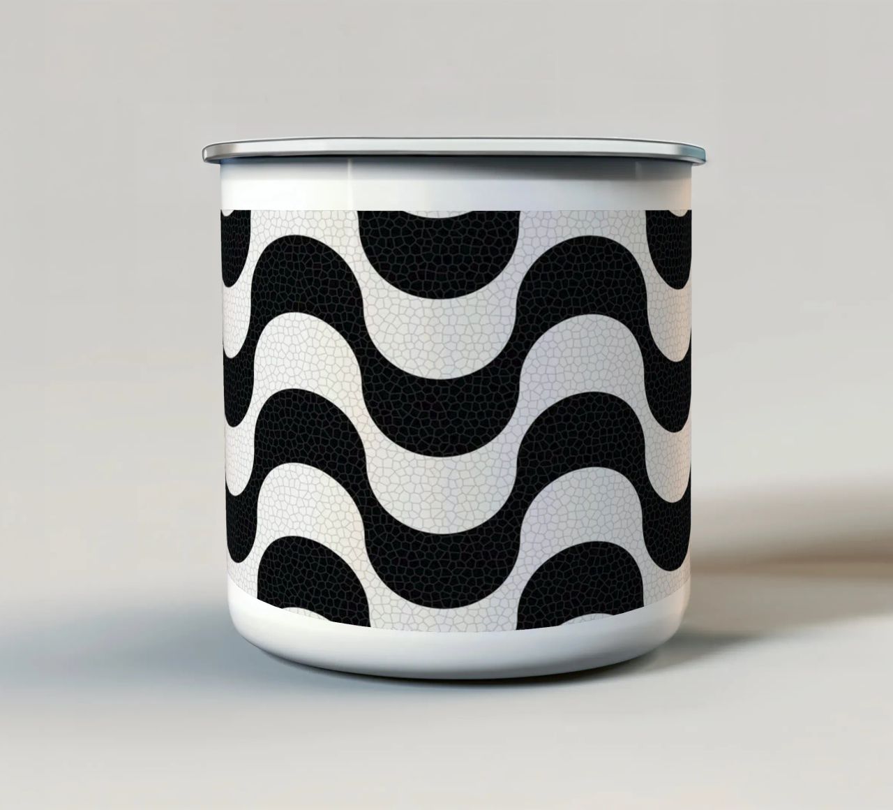 Rio Copacabana Beach Pattern tazza in smalto da apoloprints
