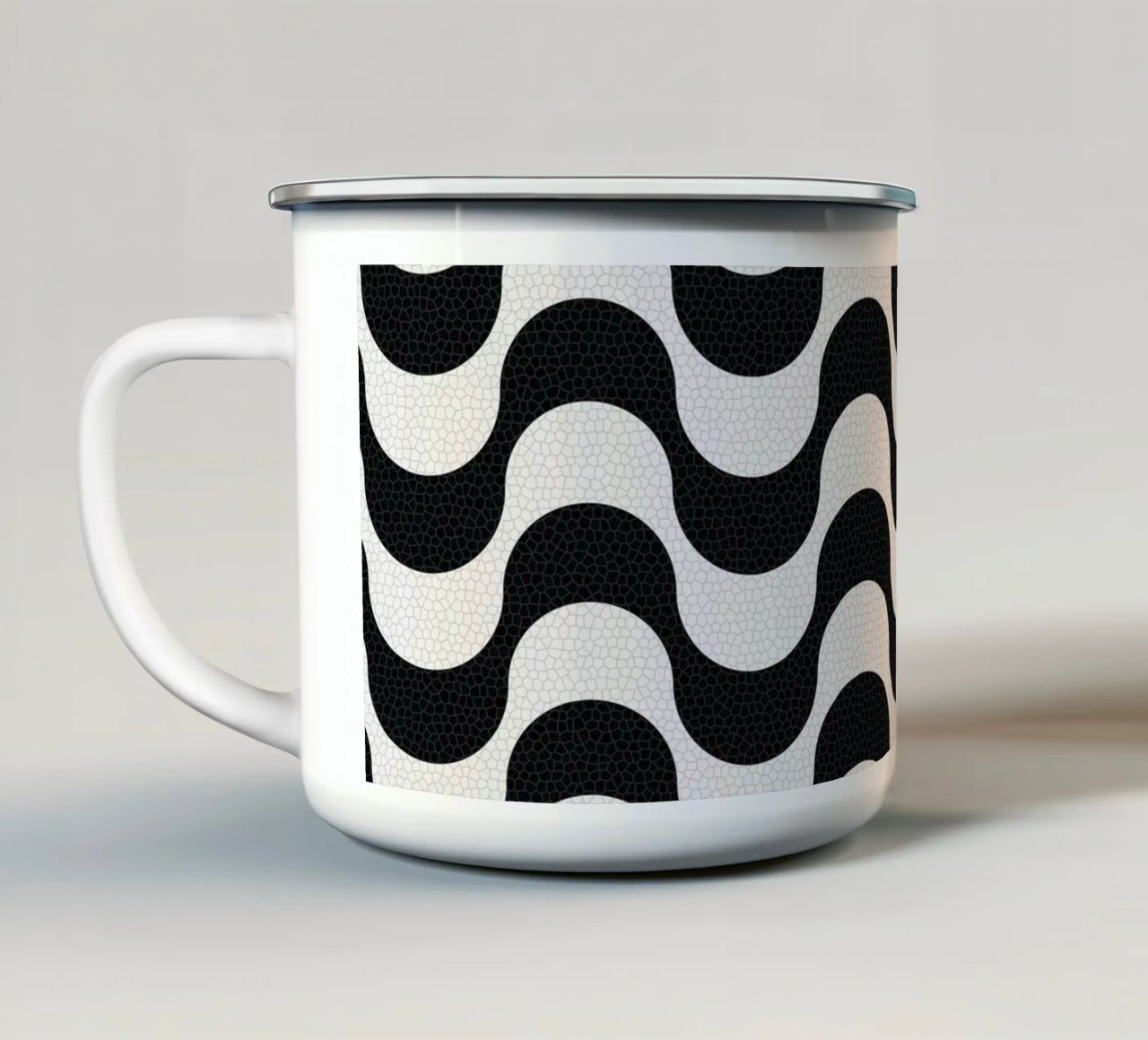 Rio Copacabana Beach Pattern tazza in smalto da apoloprints