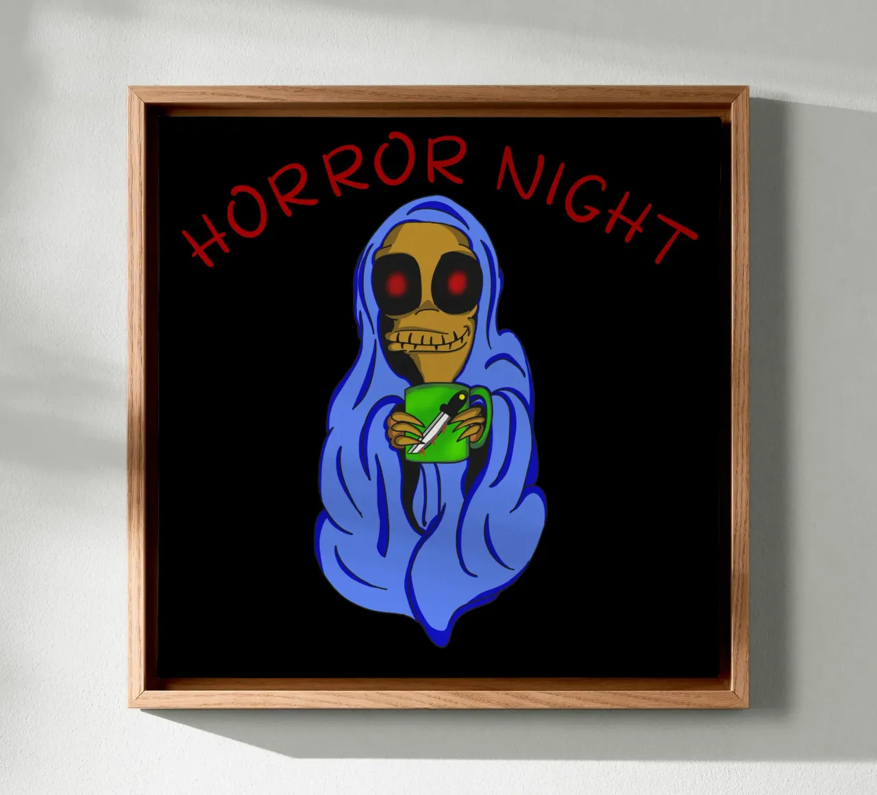 Cute Horror Night canvas by sillyindustries