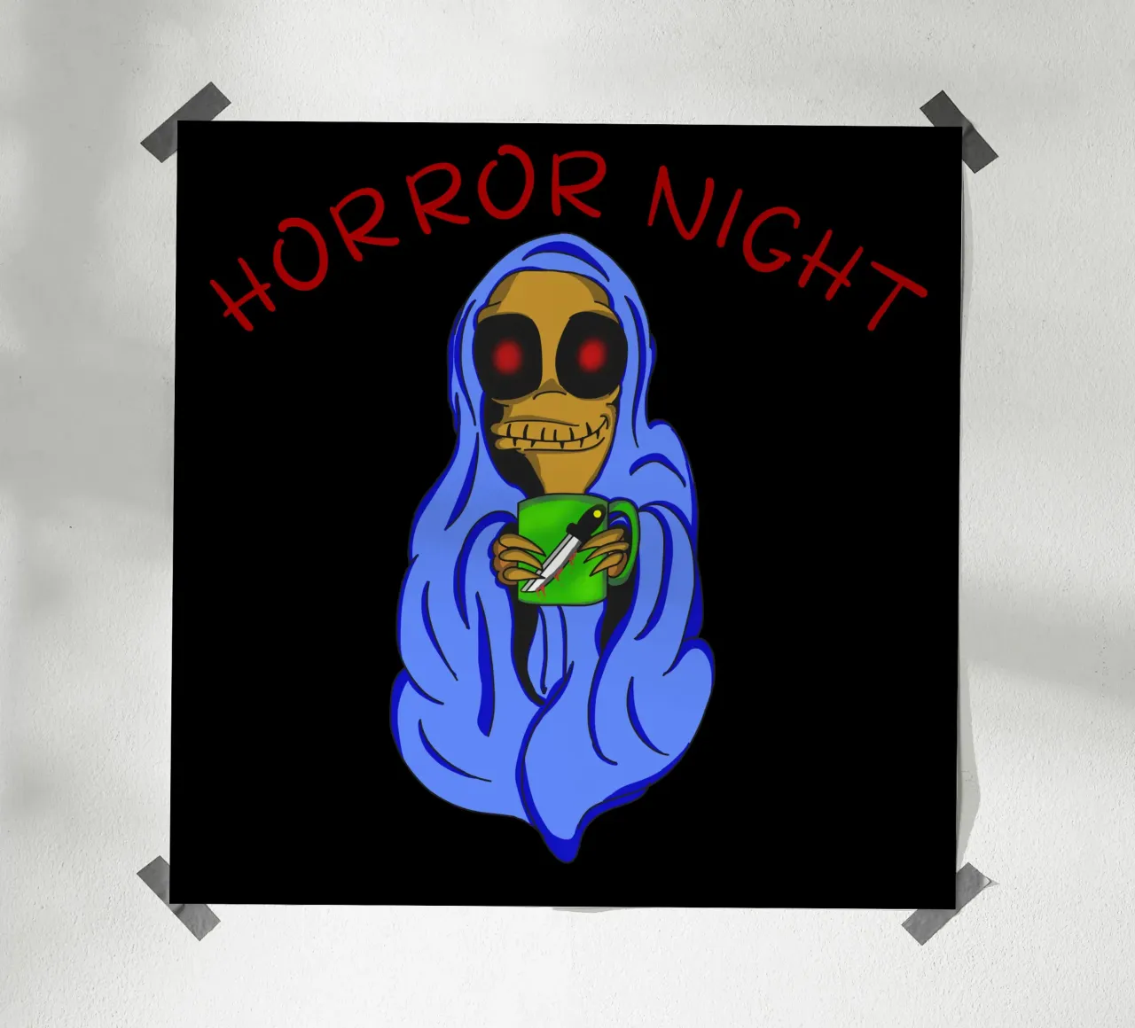 Niedliche Horror-Nacht Poster von sillyindustries