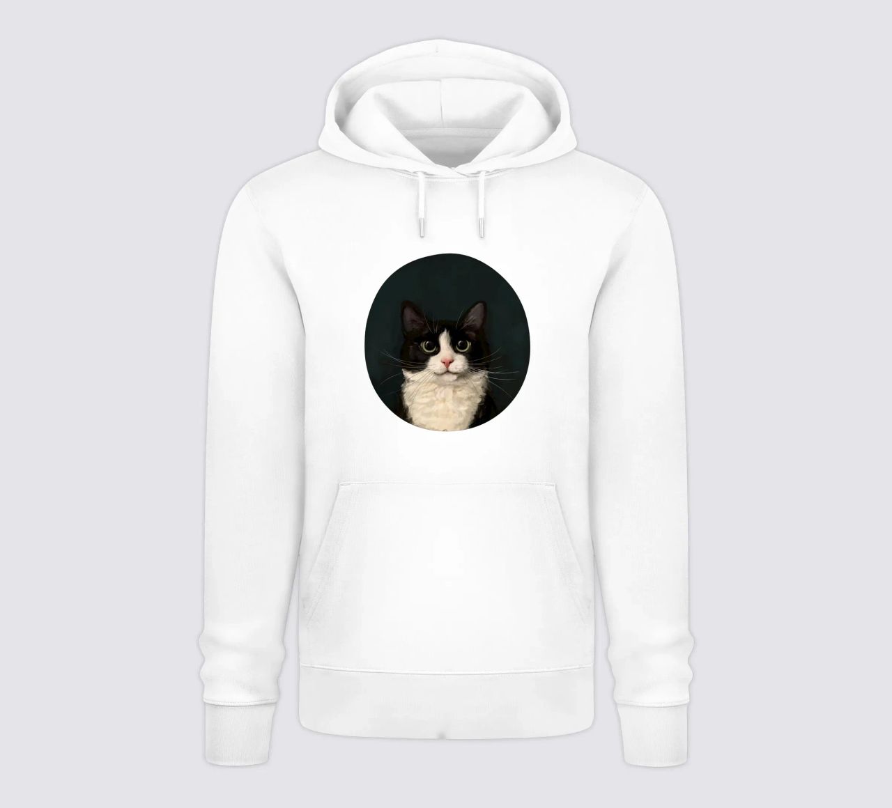 Tuxedo Cat Portrait felpa con cappuccio da Laura Graves
