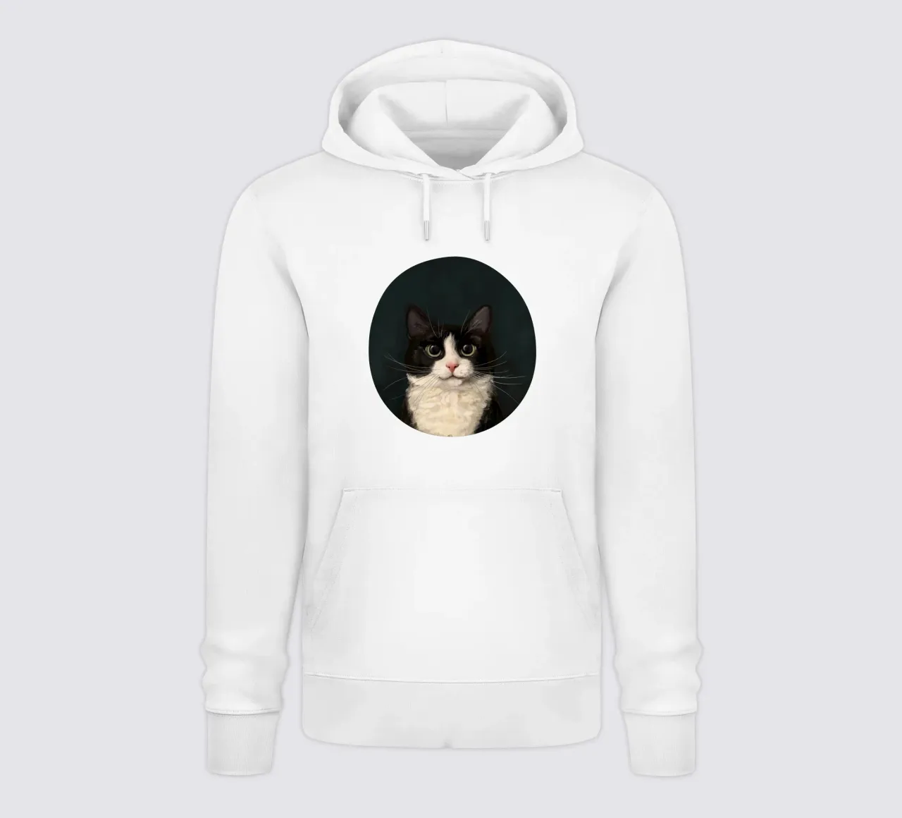 Tuxedo Cat Portrait felpa con cappuccio da Laura Graves