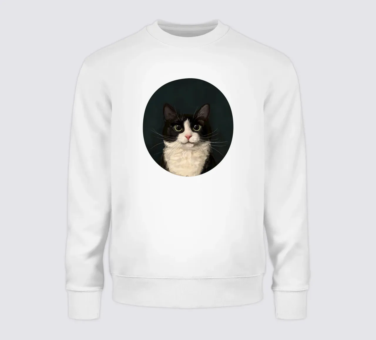 Tuxedo Cat Portrait felpa da Laura Graves