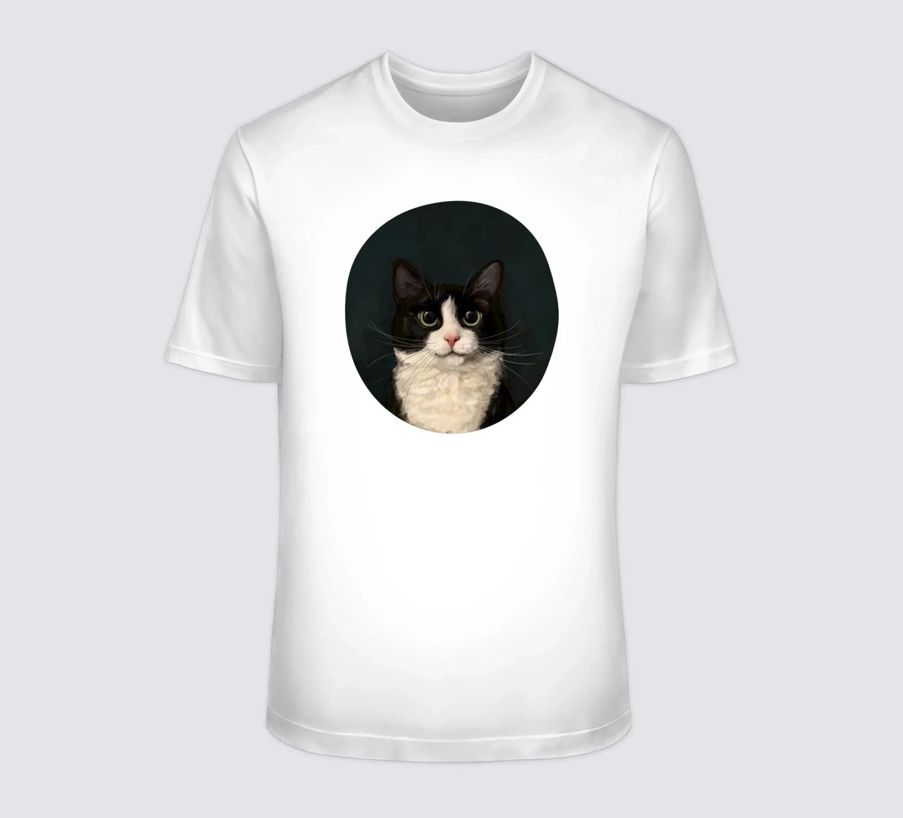 Tuxedo Cat Portrait t-shirt da Laura Graves