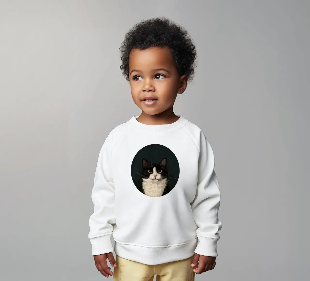 Tuxedo Cat Portrait sweat pour bébé de Laura Graves