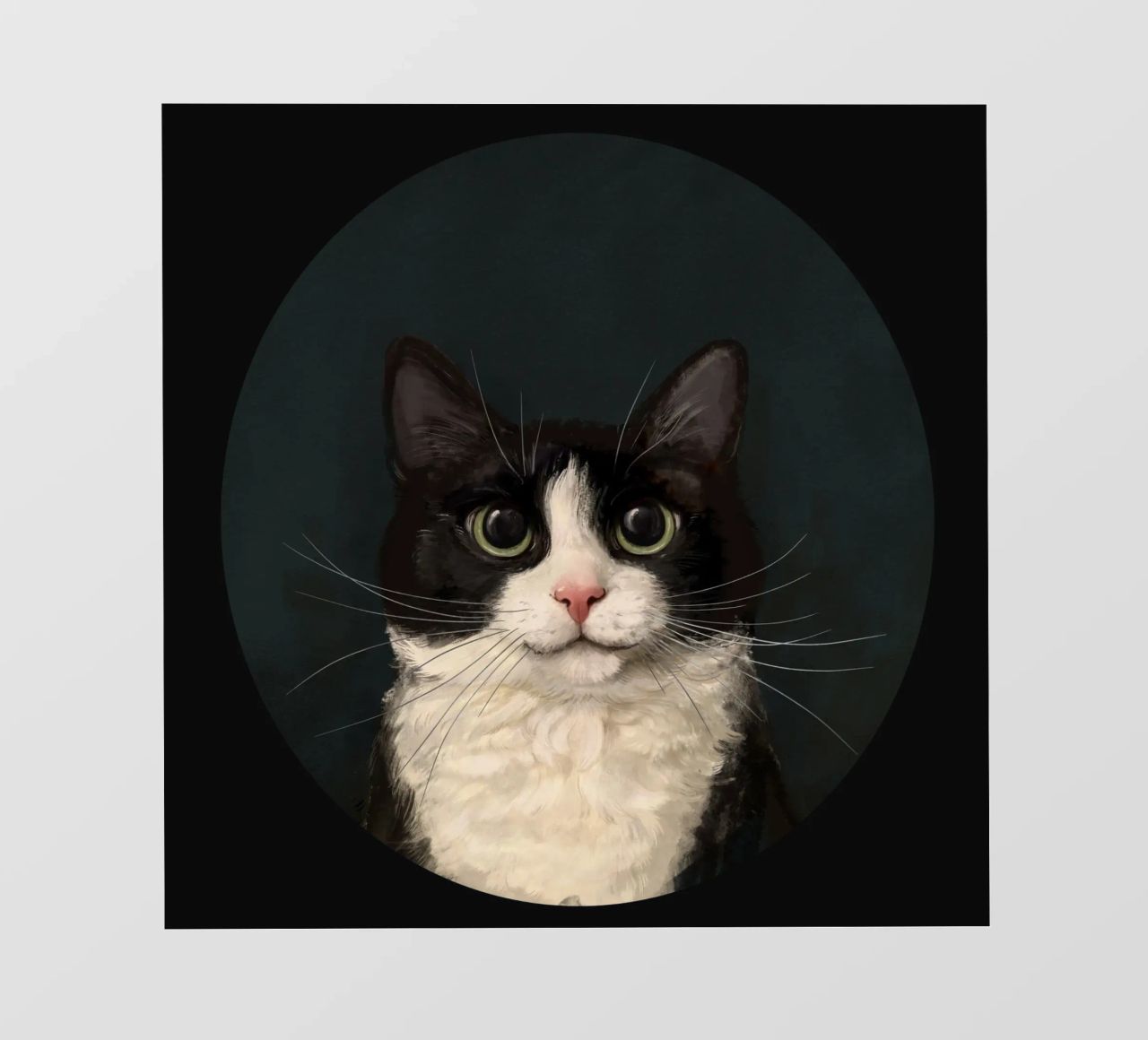 Tuxedo Cat Portrait pellicola backlit da Laura Graves