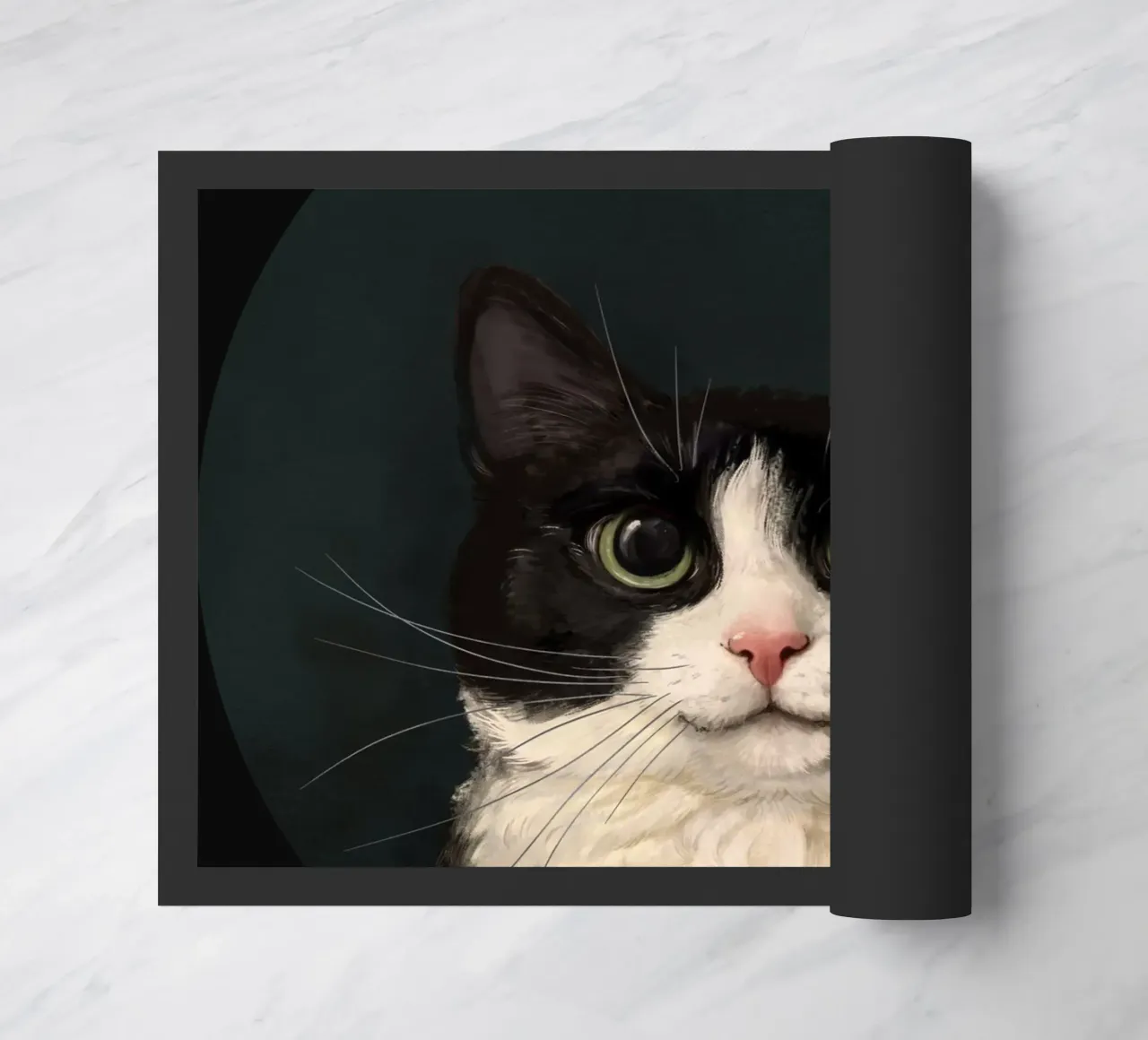 Tuxedo Cat Portrait zerbino da Laura Graves