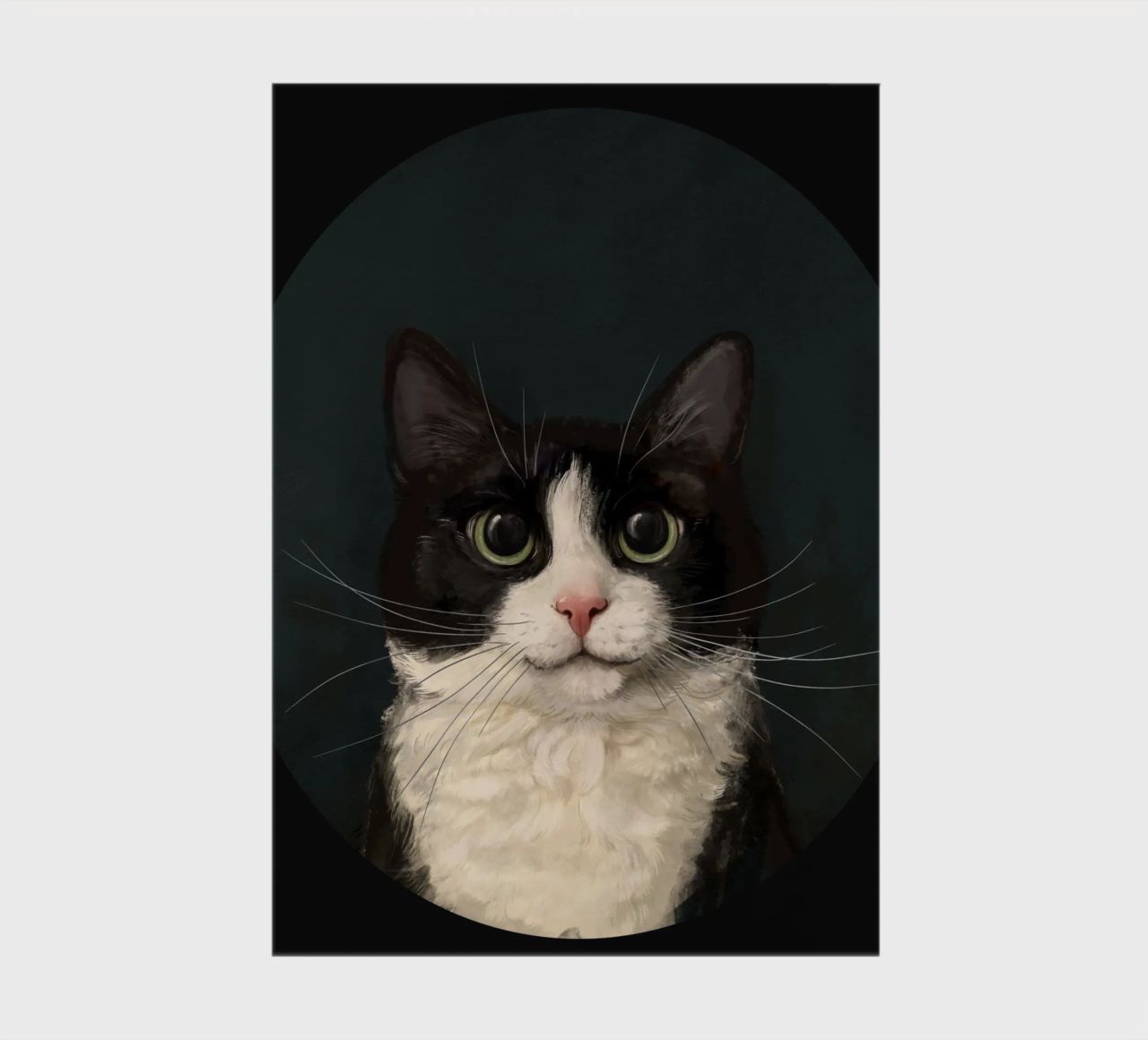Tuxedo Cat Portrait carnet de notes de Laura Graves