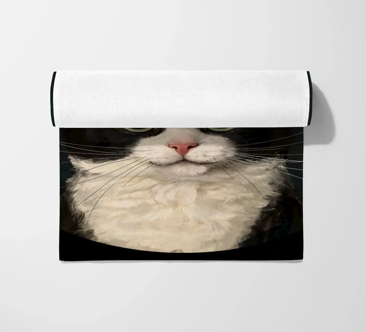 Tuxedo Cat Portrait telo mare da Laura Graves