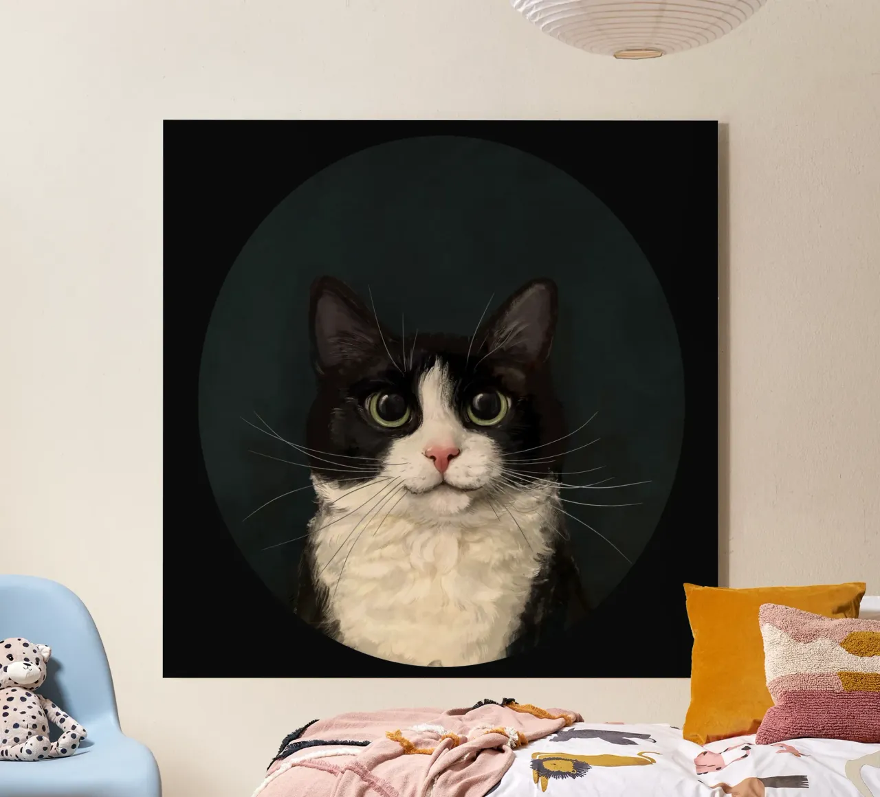 Tuxedo Cat Portrait plexiglass da Laura Graves