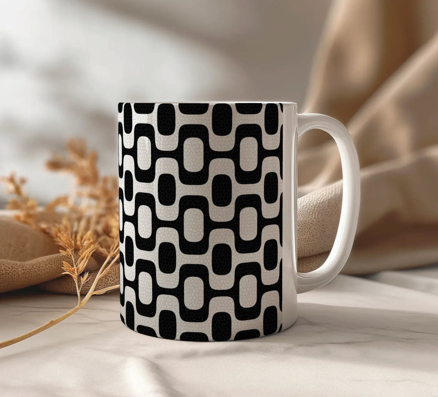Rio Ipanema Beach Pattern tazza in ceramica da Apolo Prints