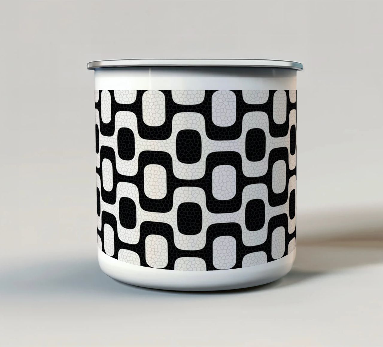 Rio Ipanema Beach Pattern tazza in smalto da apoloprints