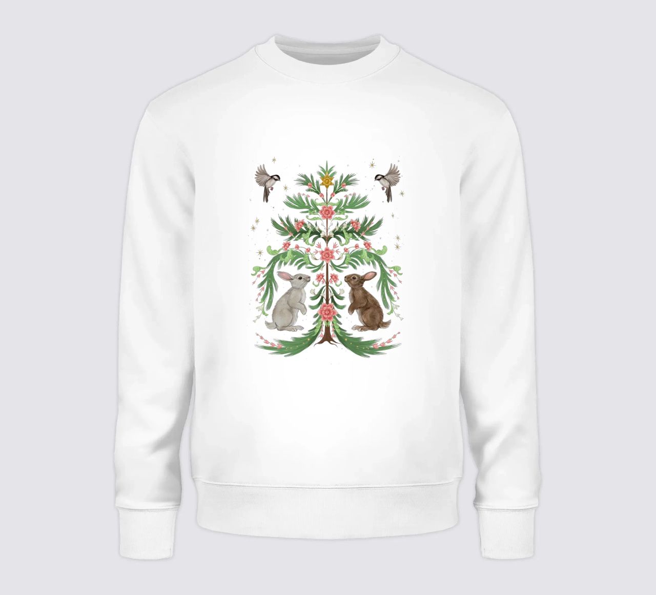 Yule Tree Rabbits sudadera de Laura Graves
