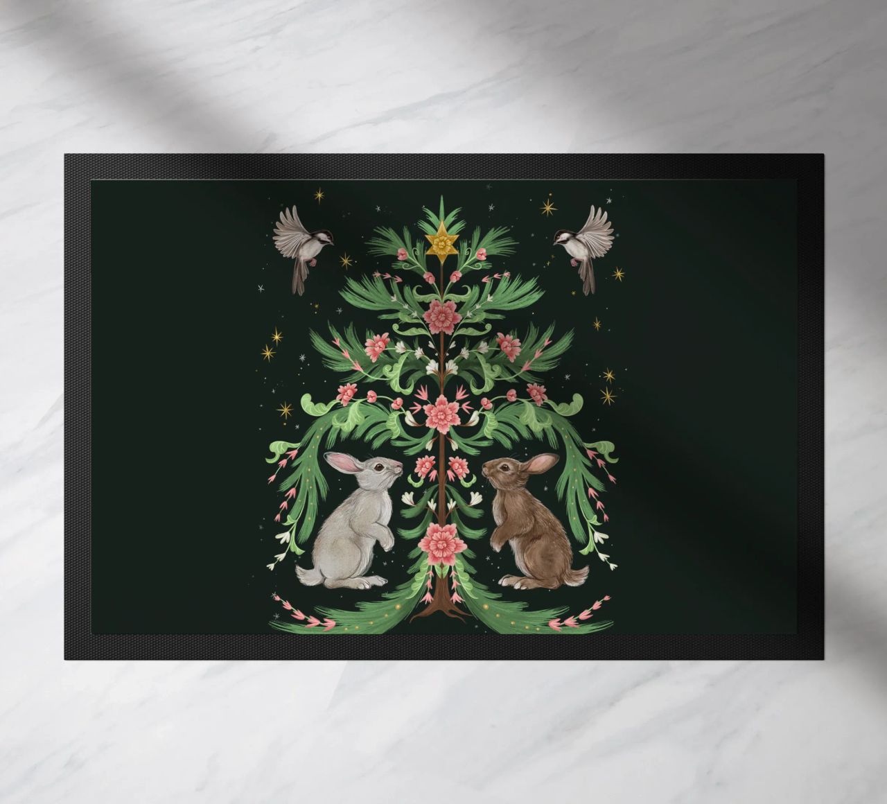 Yule Tree Rabbits zerbino da Laura Graves