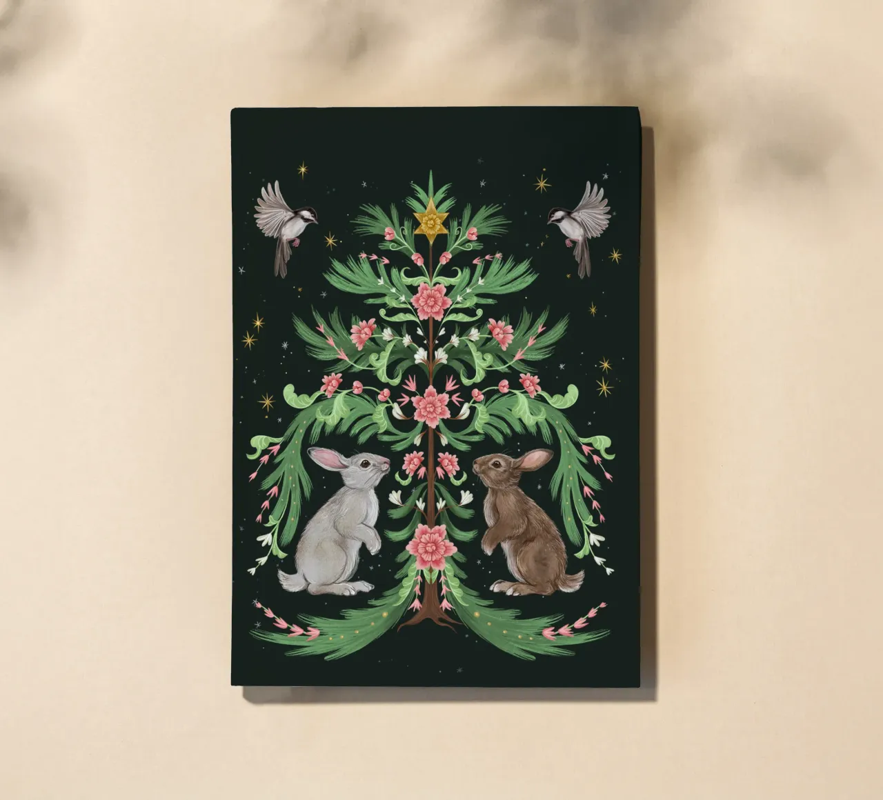 Yule Tree Rabbits notebook by Laura Graves