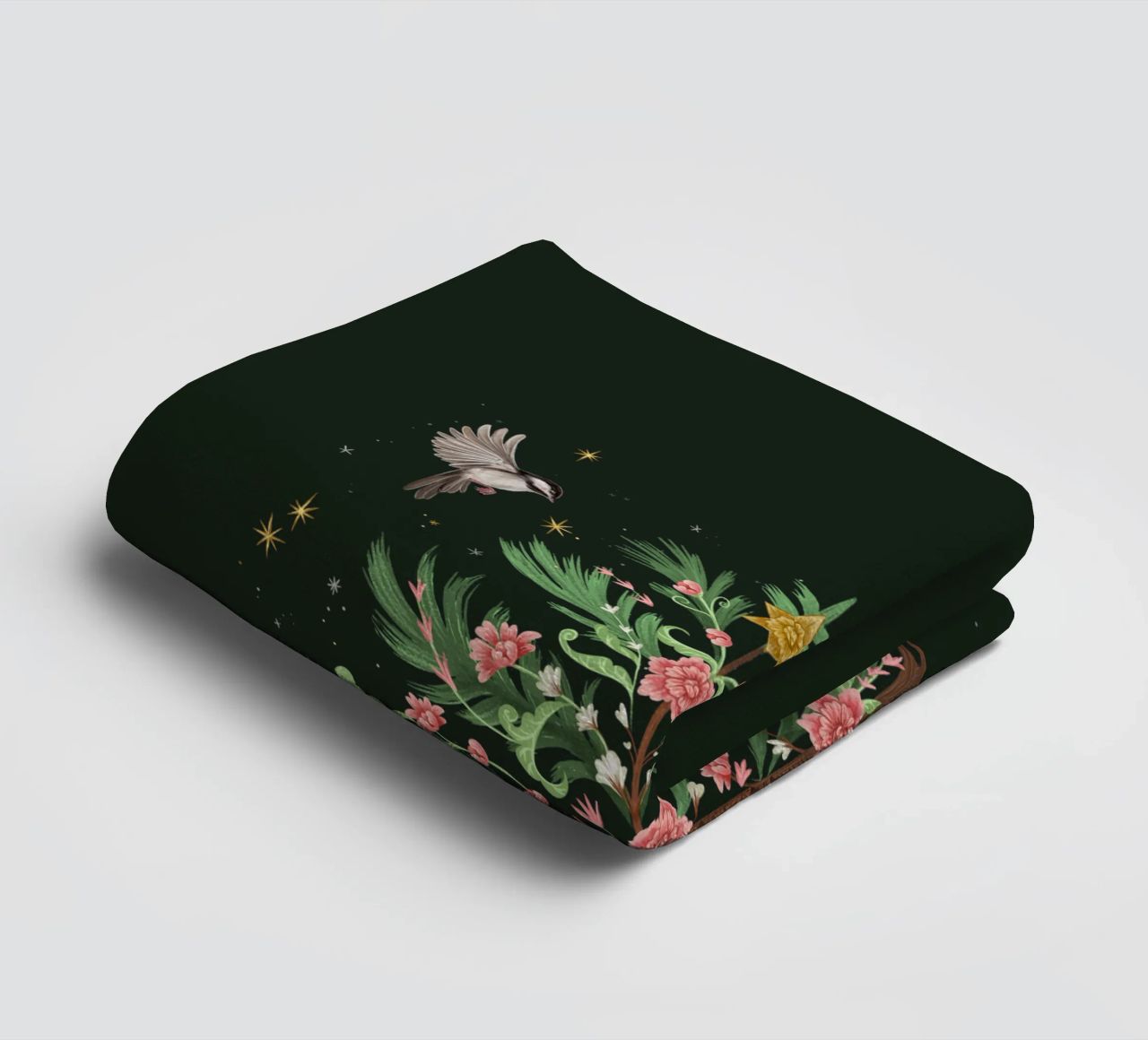 Yule Tree Rabbits towel by Laura Graves
