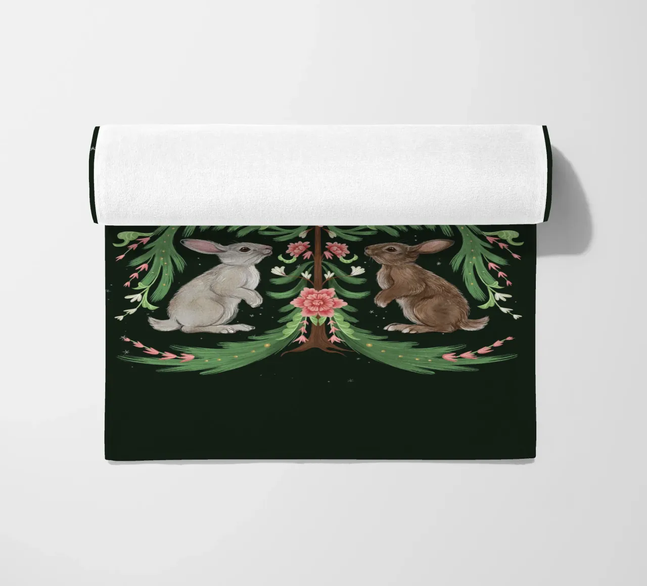 Yule Tree Rabbits telo mare da Laura Graves