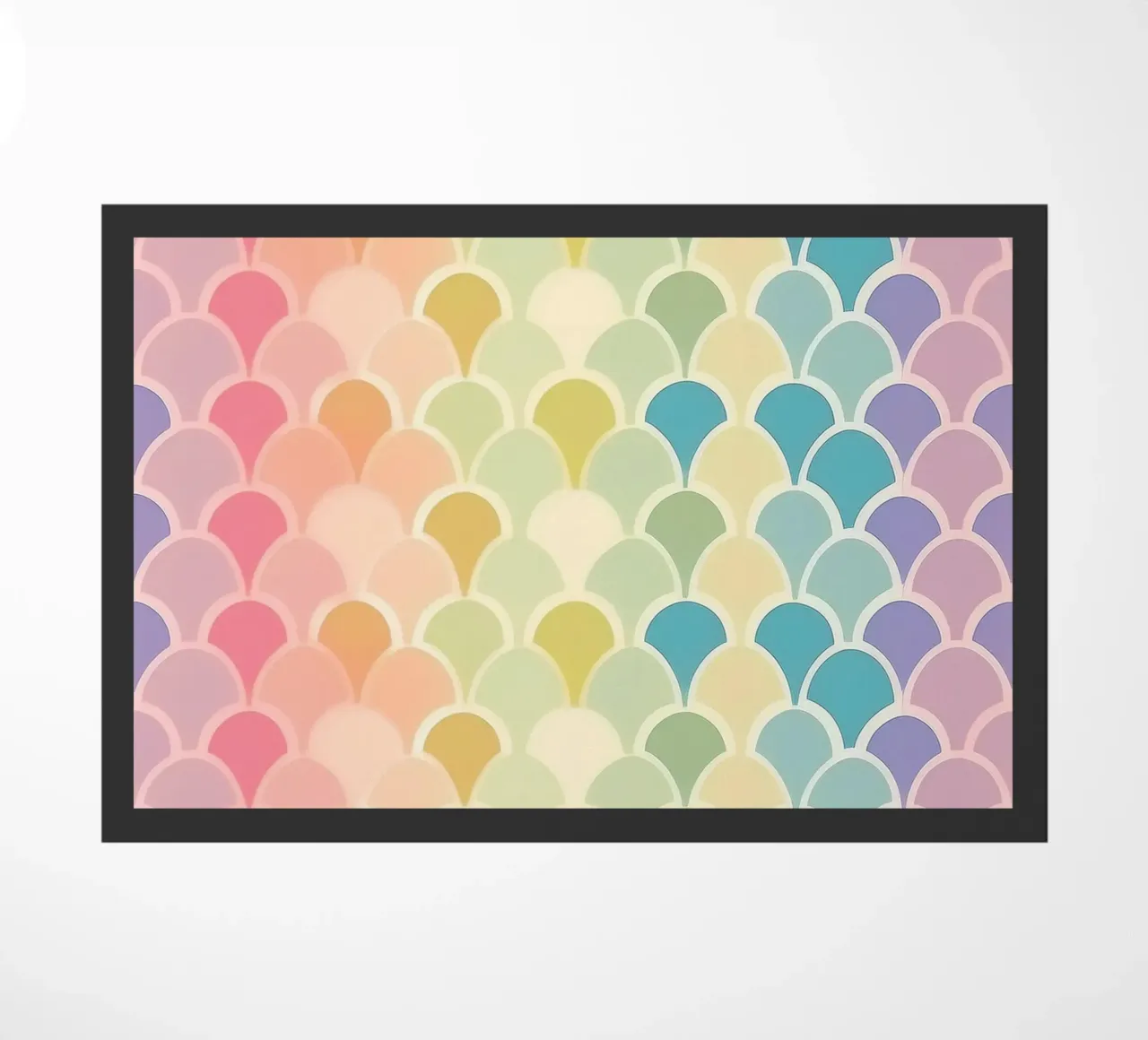 Pastel Rainbow Patterns: Whimsical Design for Every Room doormat by HoneyDesignsByK