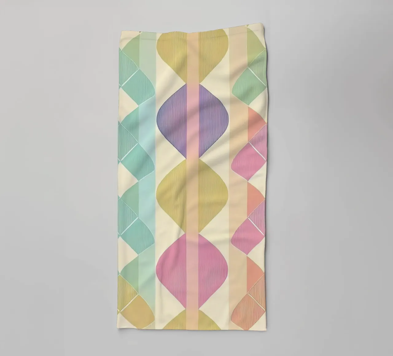Elegant Geometric Pastel Rainbow Design for Modern Spaces towel by HoneyDesignsByK