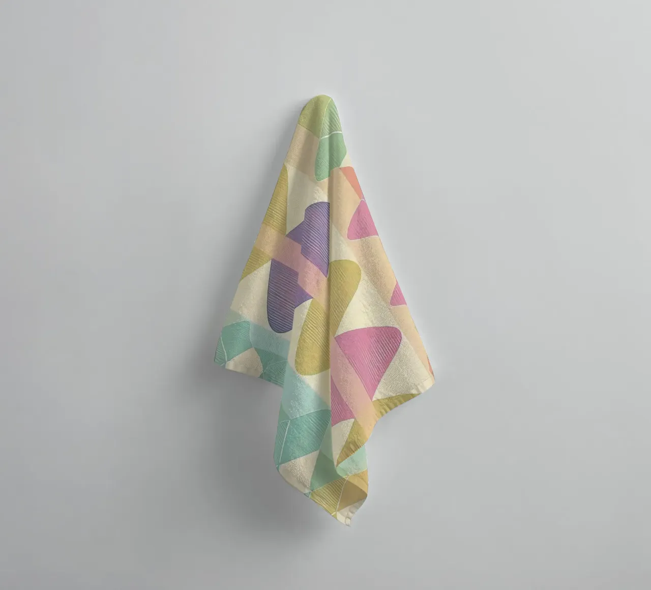 Elegant Geometric Pastel Rainbow Design for Modern Spaces towel by HoneyDesignsByK