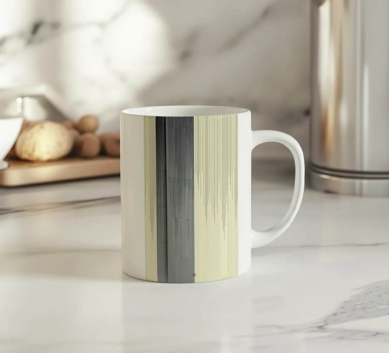 Gray ceramic mug by Nicolas Messaritis