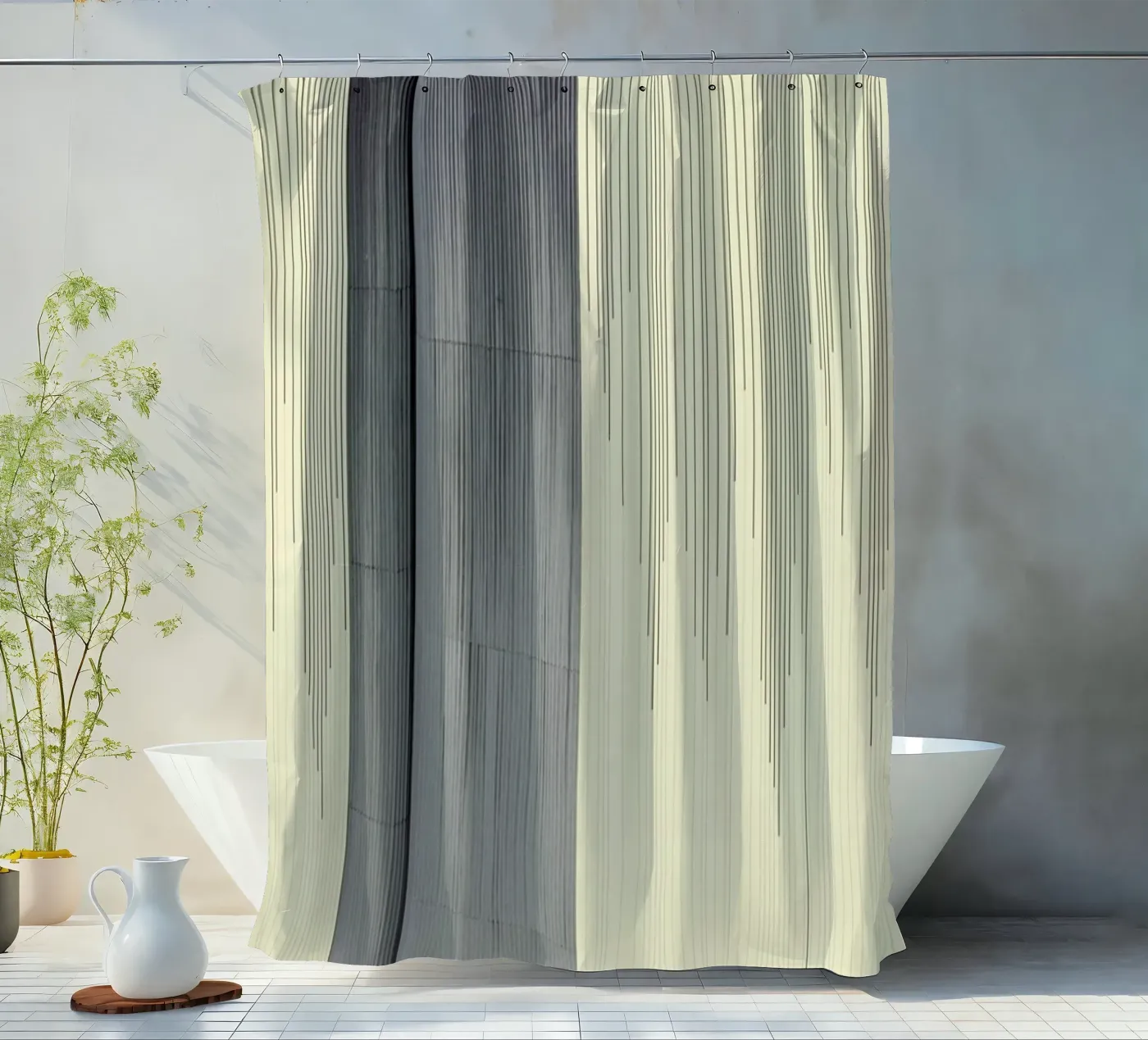 Gray douchegordijn van Nicolas Messaritis