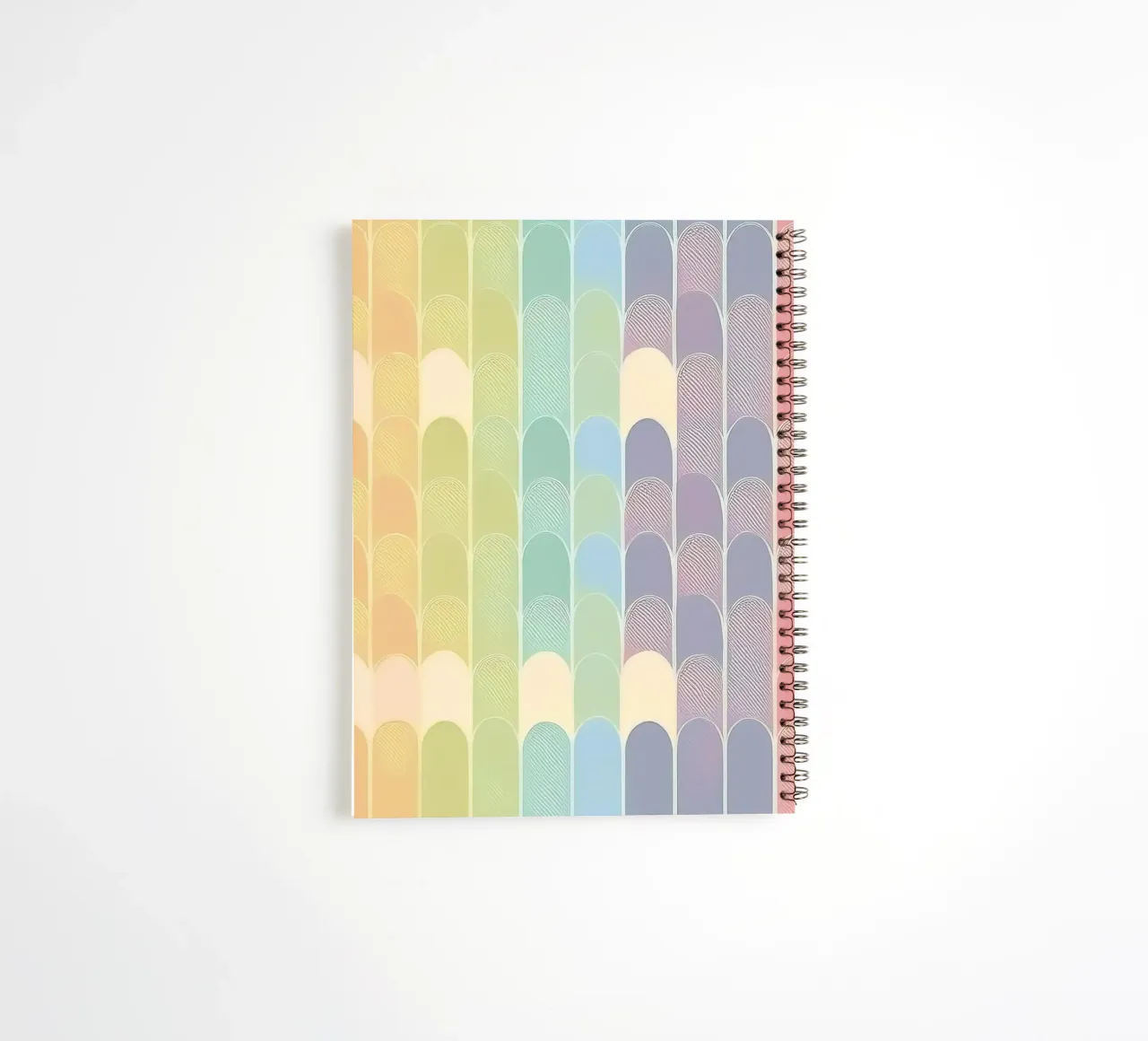 Gradient Pastel Rainbow Arches: A Calming Art Piece spiral notebook by HoneyDesignsByK
