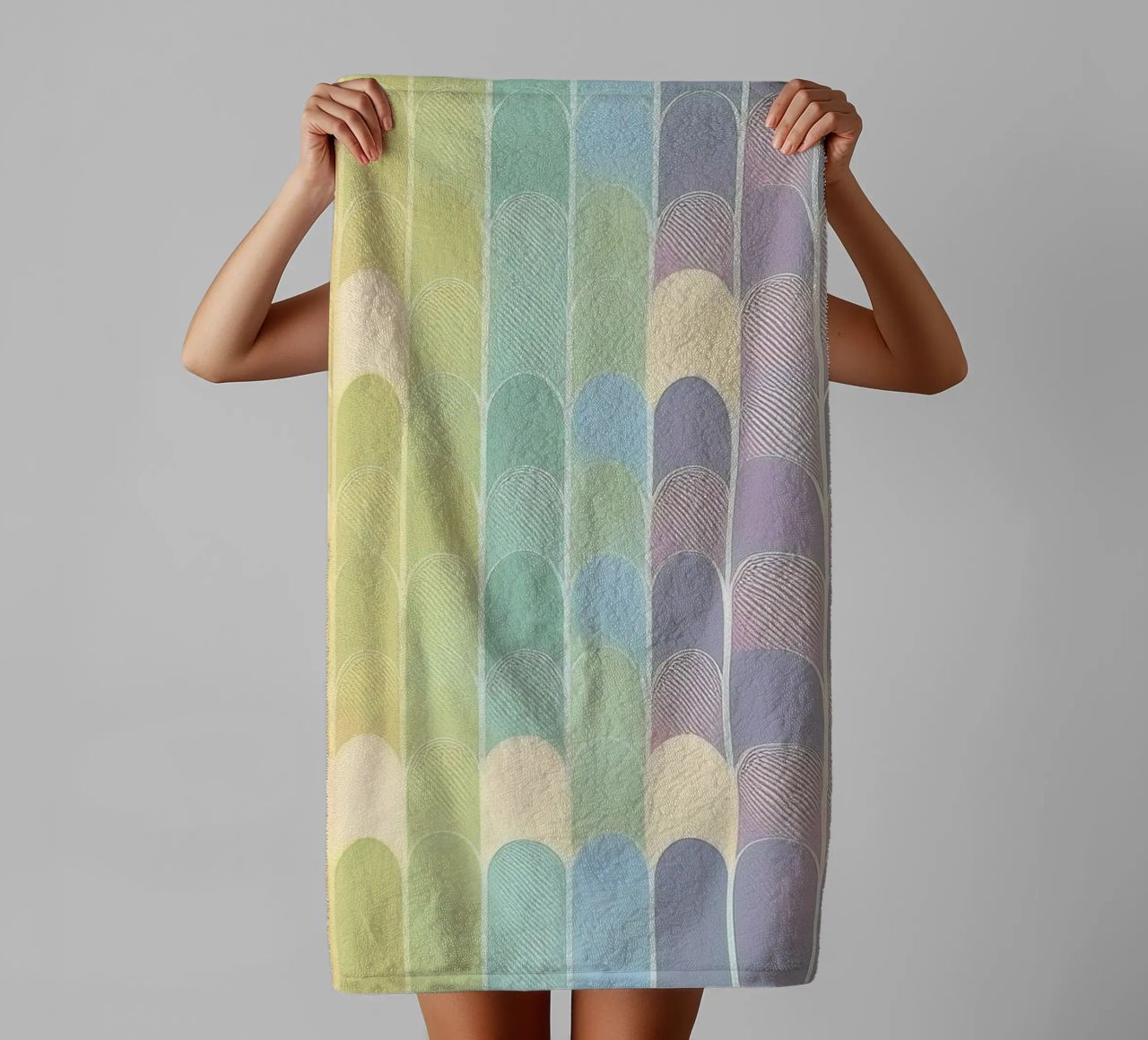 Pastellfarbene Regenbogenbögen mit Farbverlauf: Ein beruhigendes Kunstwerk Handtuch von HoneyDesignsByK