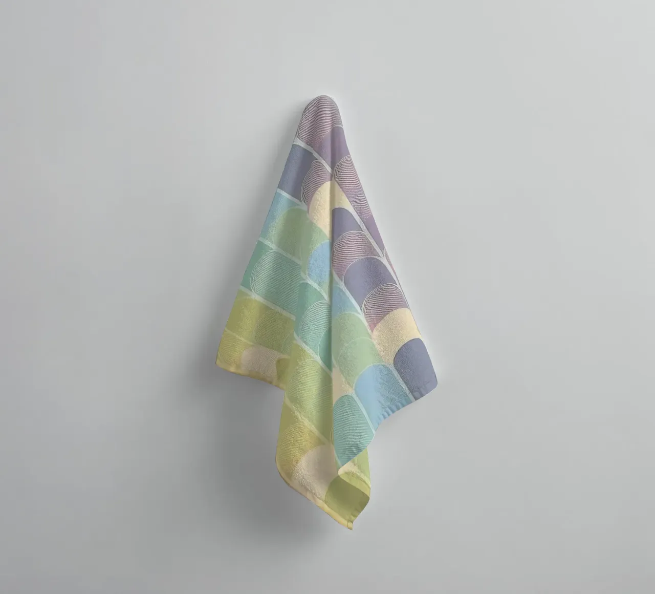 Archi arcobaleno pastello sfumati: Un'opera d'arte rilassante asciugamano da bagno da HoneyDesignsByK