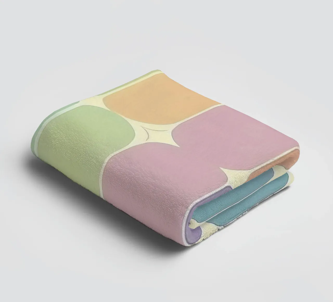 Retro Pastel Ovals: A Playful Pattern for Your Home towel by HoneyDesignsByK