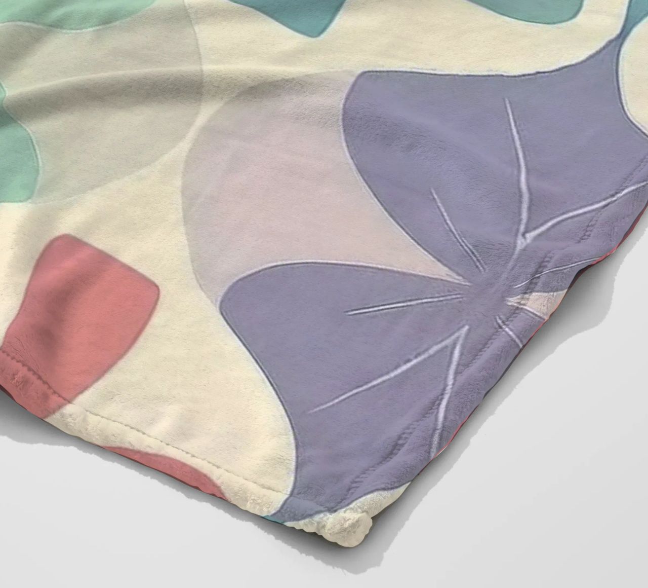 Moderner pastellfarbener Chevron-Regenbogen: Ein Statement Wandkunst Fleecedecke von HoneyDesignsByK