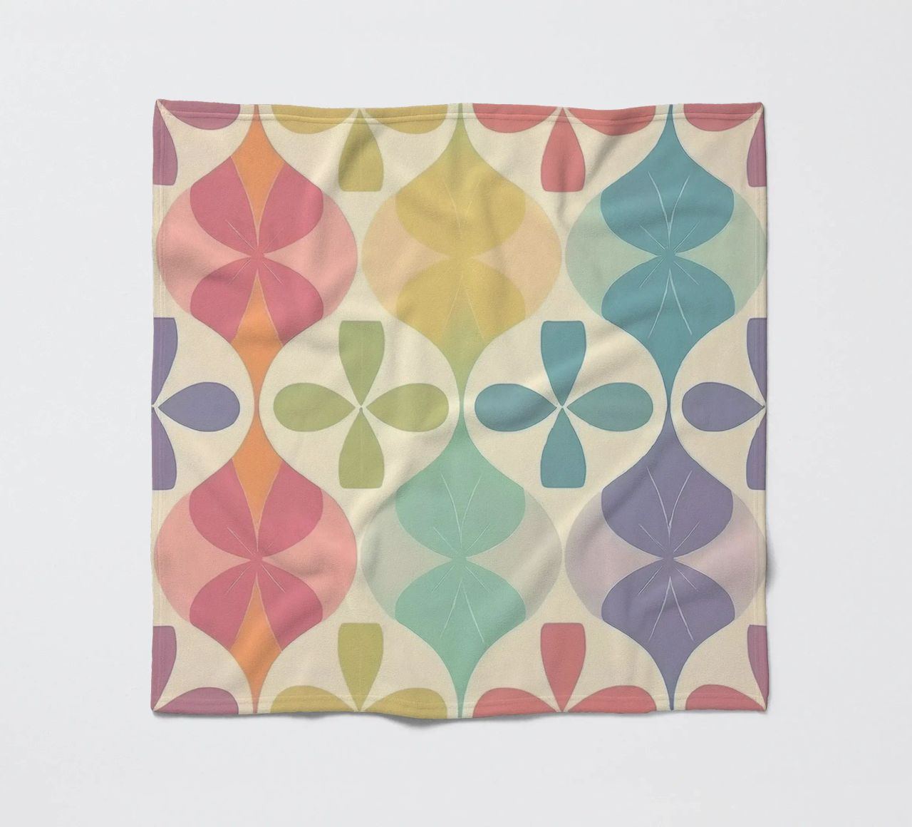 Moderner pastellfarbener Chevron-Regenbogen: Ein Statement Wandkunst Fleecedecke von HoneyDesignsByK