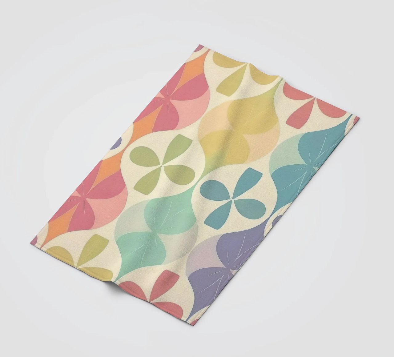 Moderner pastellfarbener Chevron-Regenbogen: Ein Statement Wandkunst Fleecedecke von HoneyDesignsByK