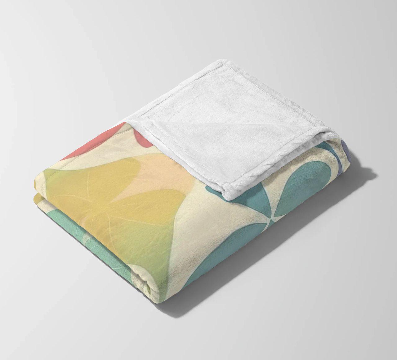 Moderner pastellfarbener Chevron-Regenbogen: Ein Statement Wandkunst Fleecedecke von HoneyDesignsByK