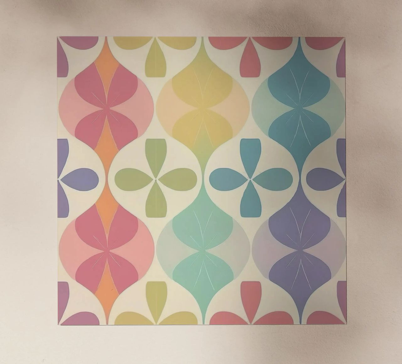 Moderner pastellfarbener Chevron-Regenbogen: Ein Statement Wandkunst Backlit Folie von HoneyDesignsByK