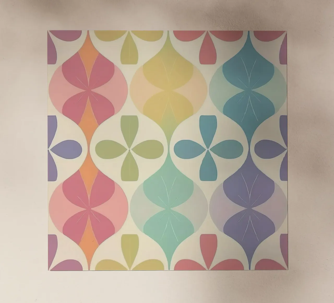 Moderno arcobaleno Chevron pastello: Un'opera d'arte da parete di grande effetto pellicola backlit da HoneyDesignsByK