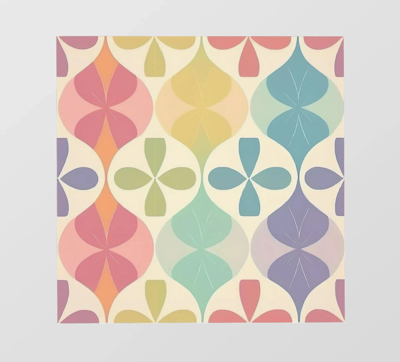 Moderner pastellfarbener Chevron-Regenbogen: Ein Statement Wandkunst Backlit Folie von HoneyDesignsByK