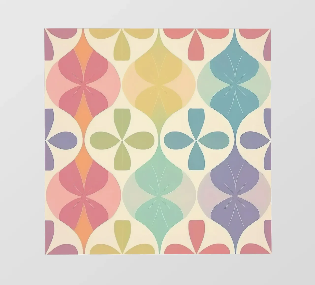 Moderno arcobaleno Chevron pastello: Un'opera d'arte da parete di grande effetto pellicola backlit da HoneyDesignsByK