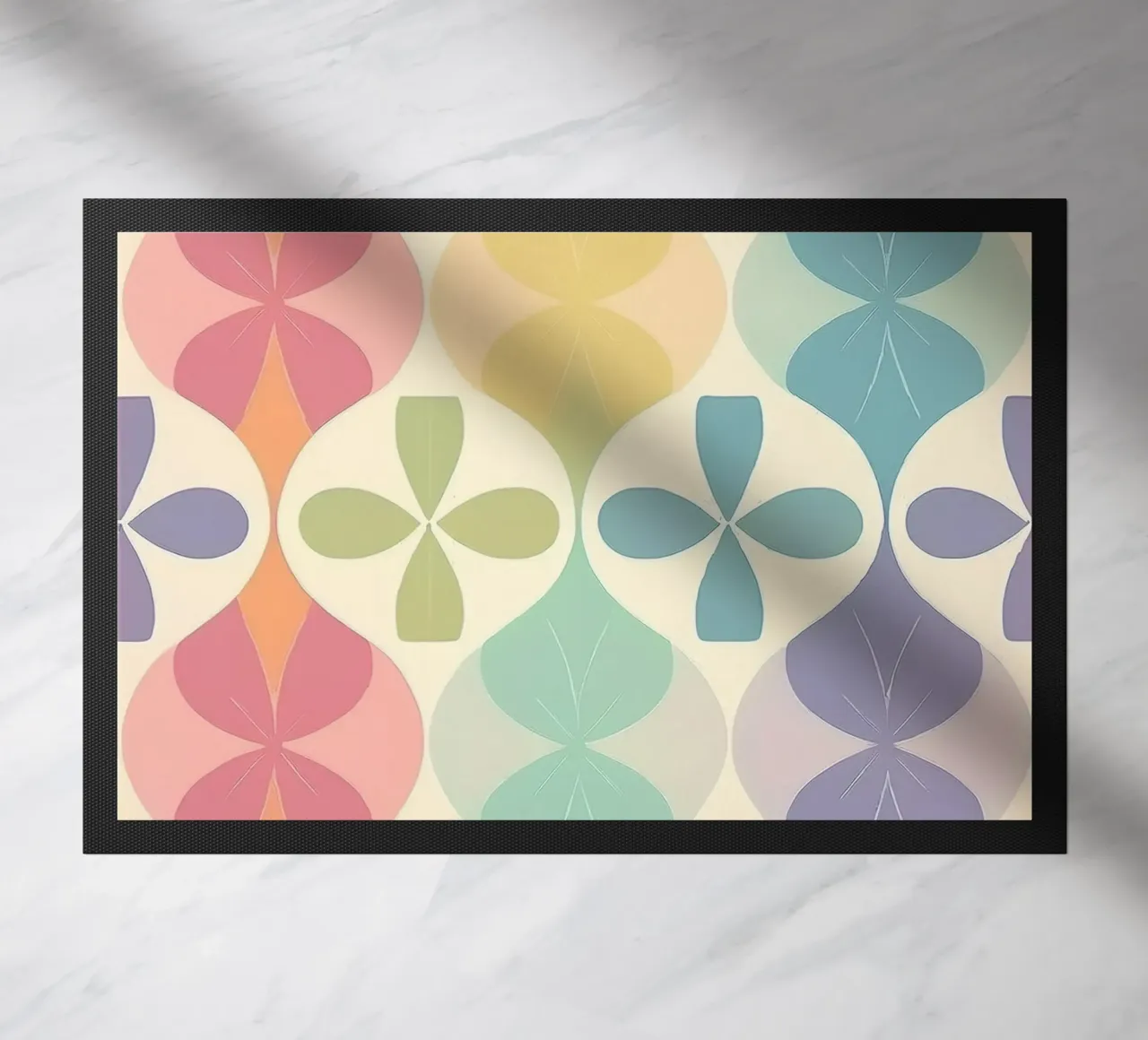 Moderno arcobaleno Chevron pastello: Un'opera d'arte da parete di grande effetto zerbino da HoneyDesignsByK