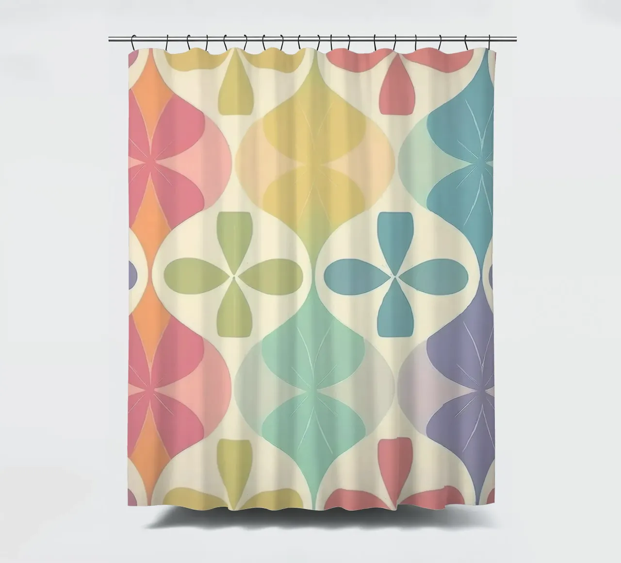 Moderno arcobaleno Chevron pastello: Un'opera d'arte da parete di grande effetto tenda da doccia da HoneyDesignsByK