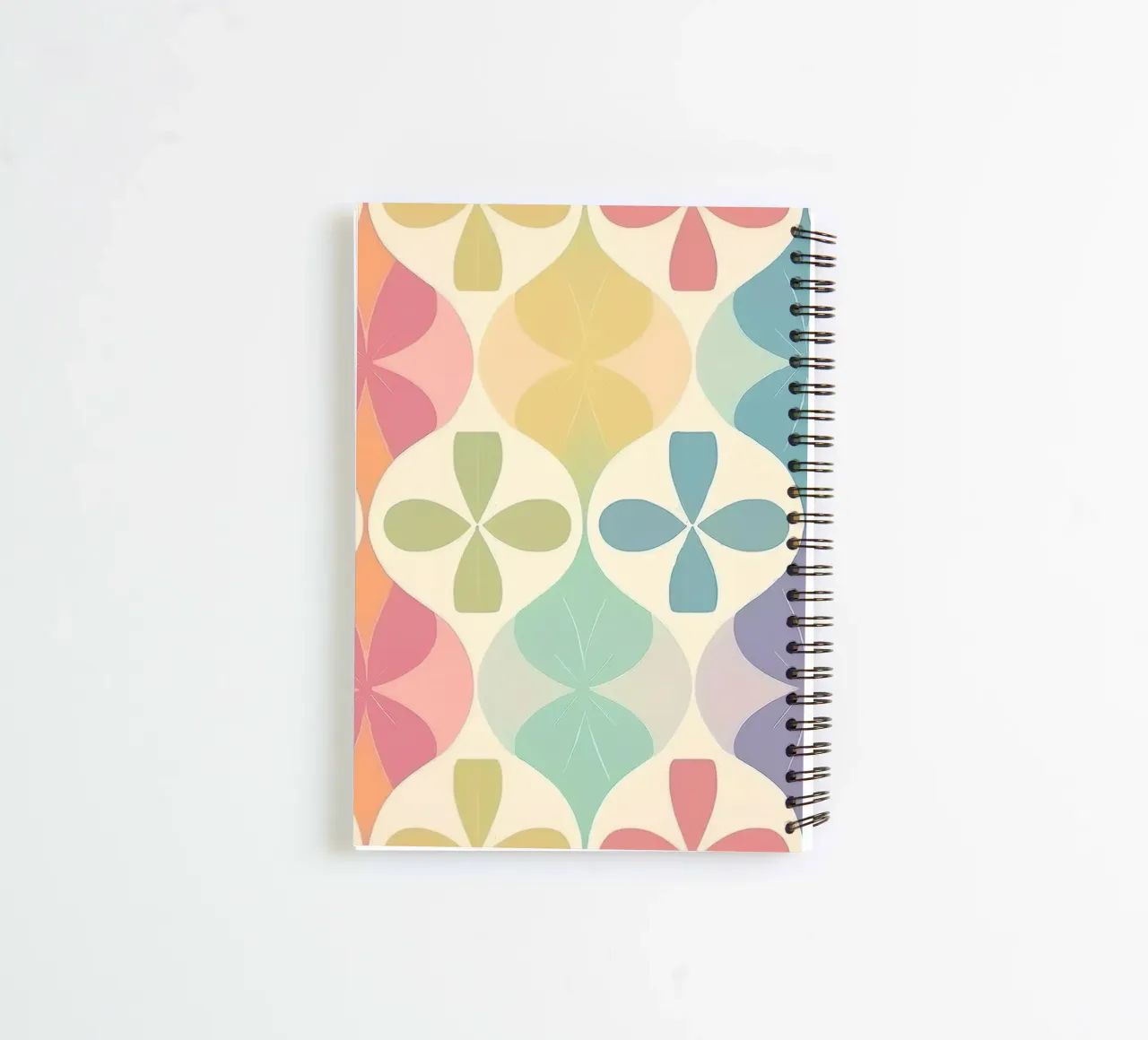 Modern Pastel Chevron Rainbow: A Statement Wall Art spiral notebook by HoneyDesignsByK
