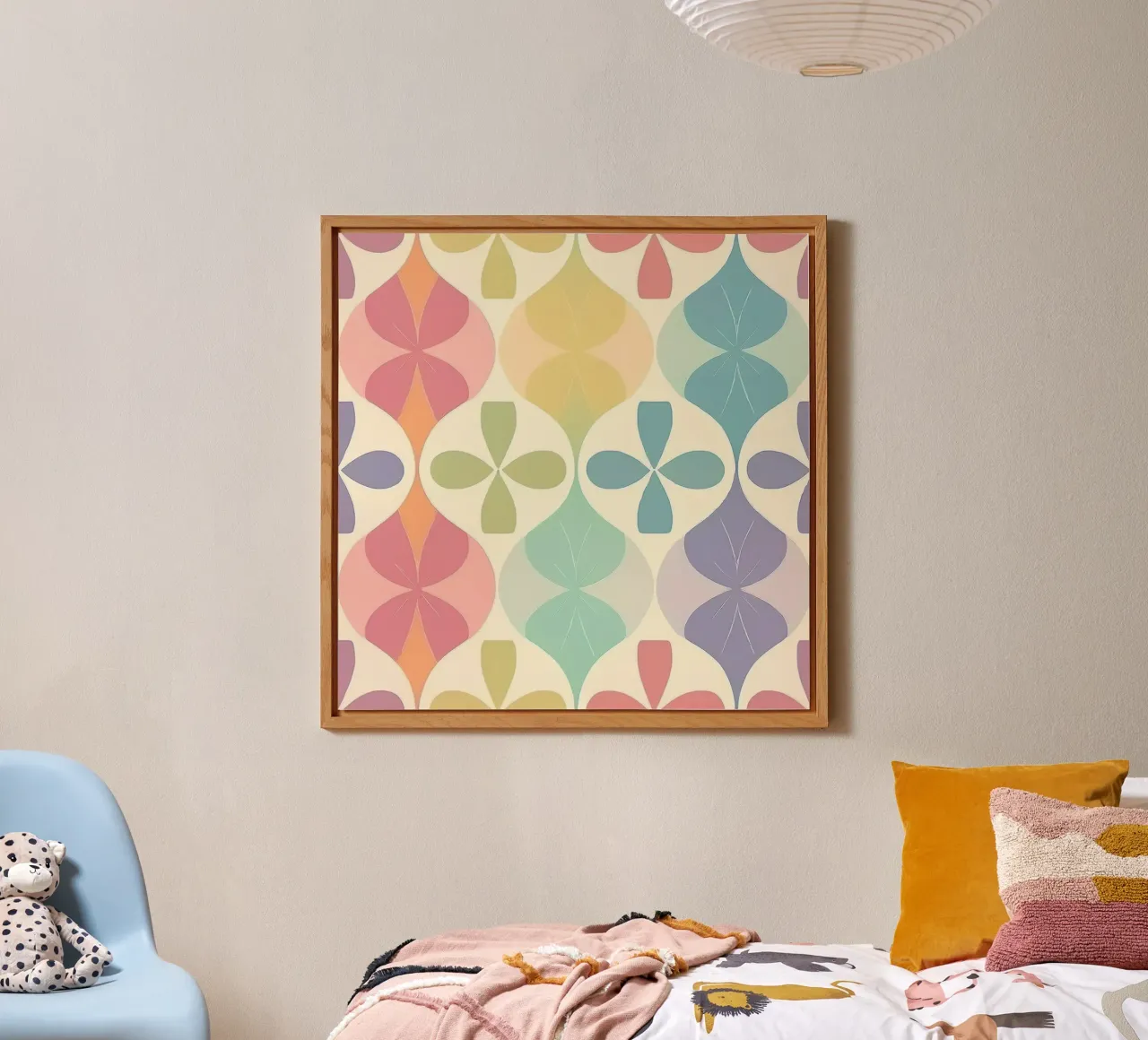 Moderno arcobaleno Chevron pastello: Un'opera d'arte da parete di grande effetto alluminio dibond da HoneyDesignsByK